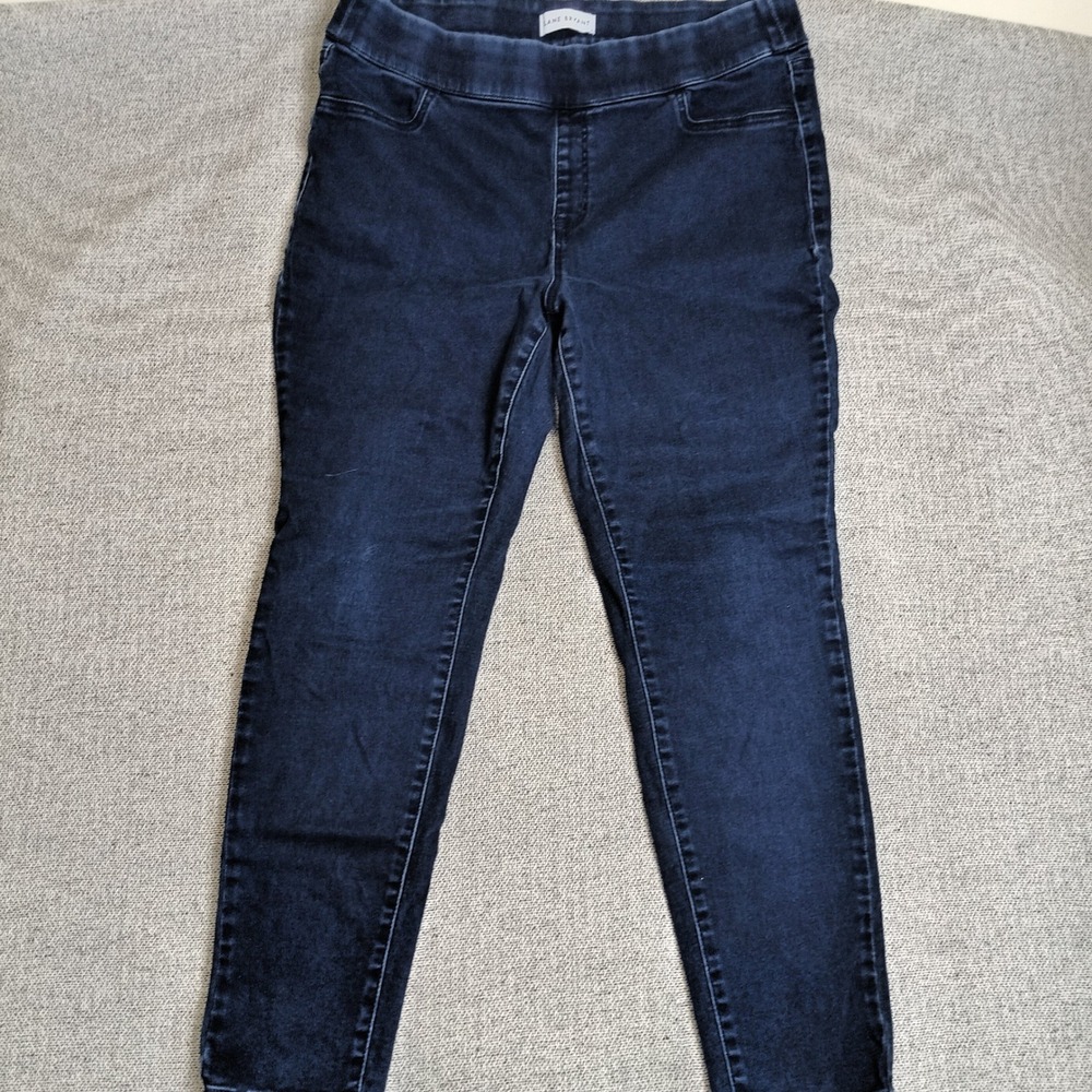 Lane Bryant High Rise Jegging Women 18 Blue Excellent Dark Wash Skinny Pull On